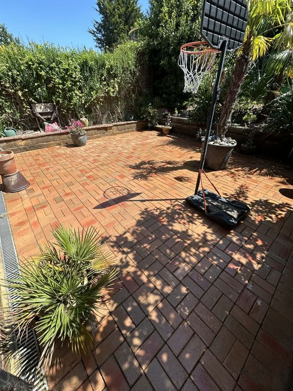 Patio cleaned by Isle Jet It, block paving, Isle of Wight